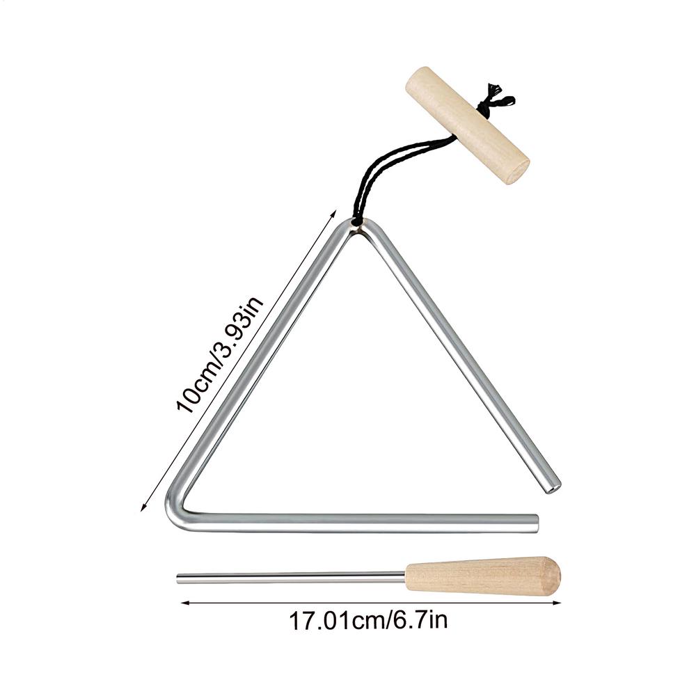 Music Triangle Instrument Steel Music Hand Instrument Steel Triangle Percussion Bell With Strikers For Rhythm Education