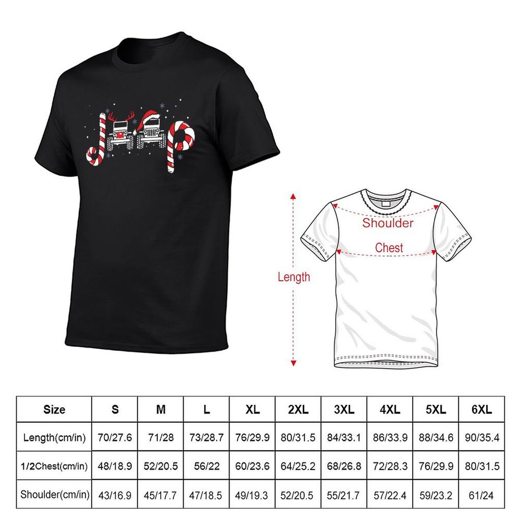 New Jeeps Christmas Santa Claus And Reindeer TShirt Tops Blouse Mens Graphic Tshirts Big and Tall