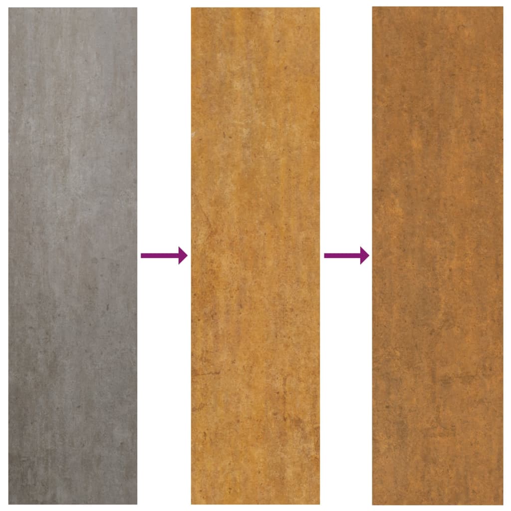 Garden Planter Box 45 X 45 X 88 Cm Weathering Steel