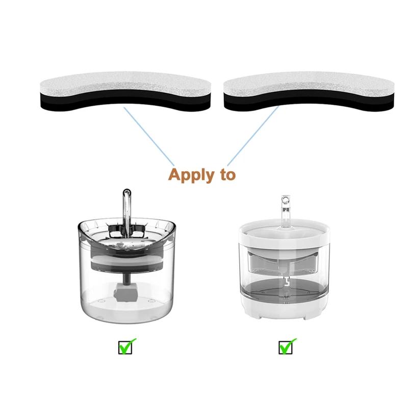 

WF050 WF060 Cat Water Fountain Filters 4pcs Activated Carbon Replacement for Pet Auto Drinker XS