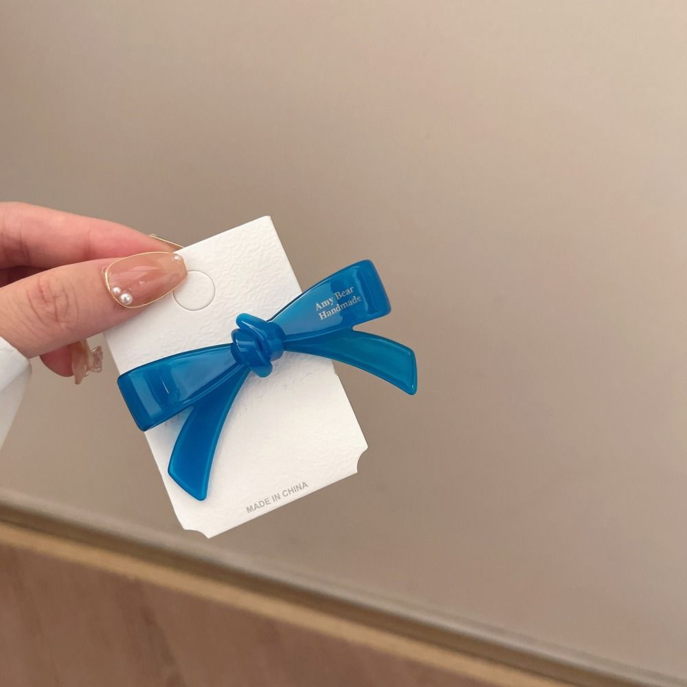 Barrettes Bowknot Hair Clips Women Hair Clips Small Duckbill Clips Letter Acetate Bow Hairpins