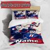 3pcs Duvet Cover Set (1*Duvet Cover + 2*Pillowcase, Without Core), Custom Name Kylian Mbappe Pattern Bedding Set, Home Bedroom Decor Gift