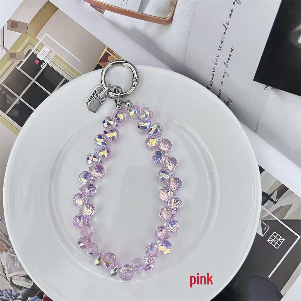 In Stock: Crystal Wrist Phone Strap with Charm Keychain Accessories
