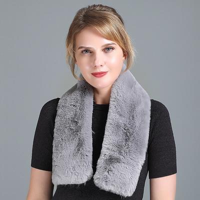 Cachecol Feminino Inverno Cem Versátil Dupla Face Engrossado Gola de Pele Pescoço Conjunto Imitação de Pele Cachecol Xale