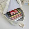 Cute Striped Backpack with Lace Trim, Lightweight School Bag for Women and Teens