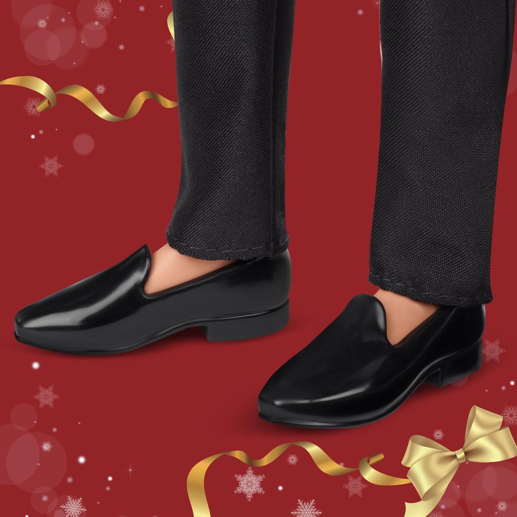 Barbie Holiday Ken Brunette Signature Black Doll House for Pretend Ages 6 and JGK56 Dress-Up Play, Up, Gold,