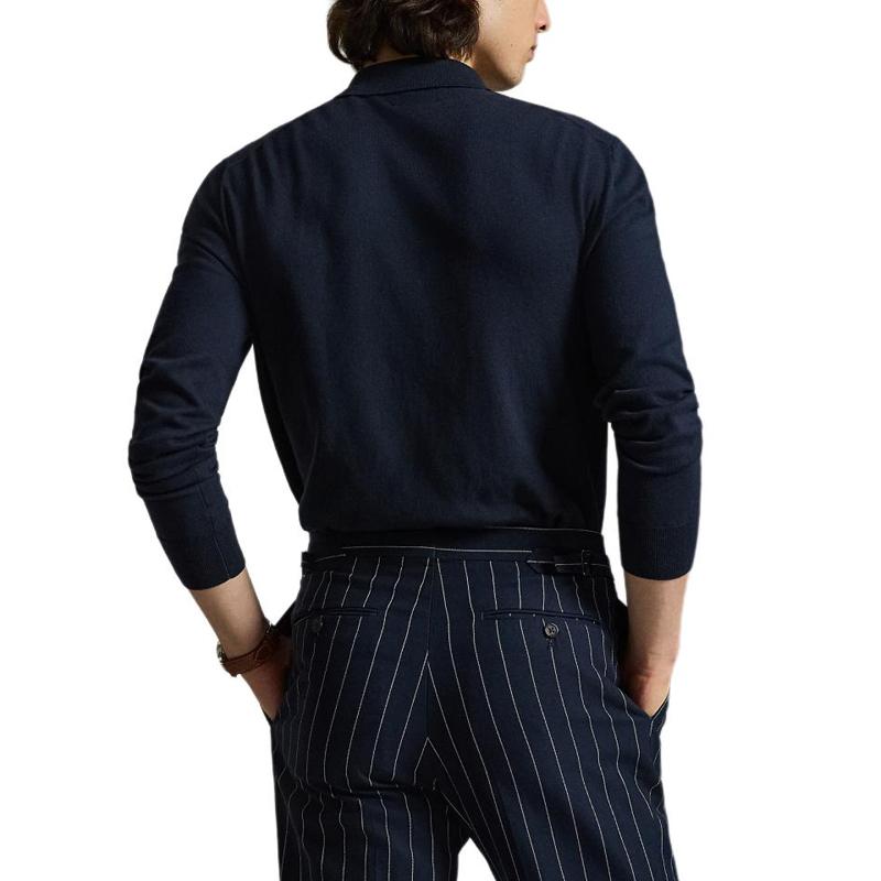 Polo Ralph Lauren Solid Long Sleeve Pony Embroidered Polo Shirt Men tops MNPOSWE16822571400