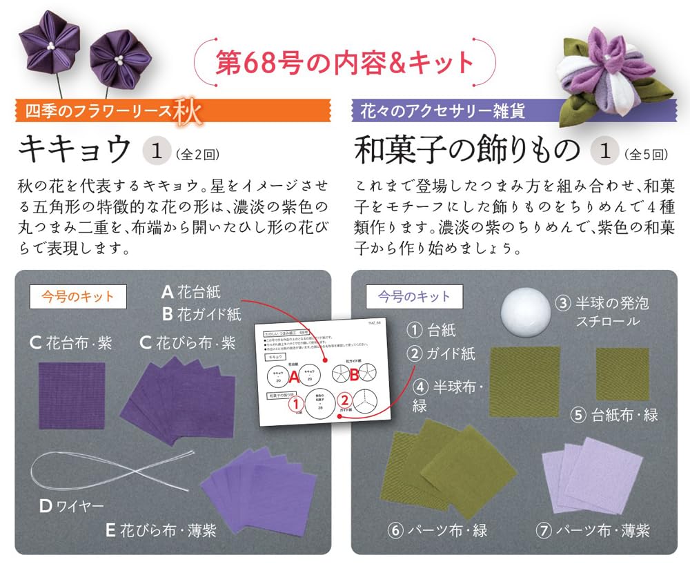 Fun Tsumami Zaiku 68 No. [Encyclopedia] (with kit)