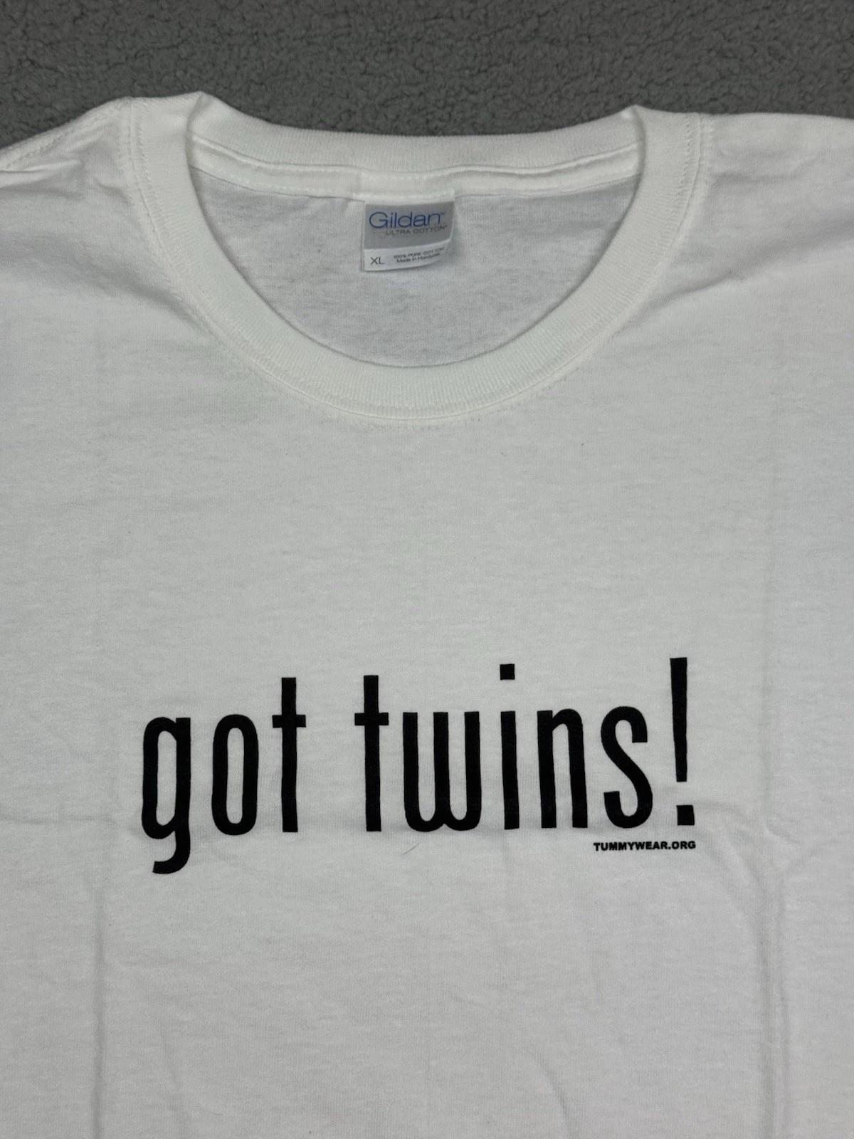 

Got twins! women’s shirt XL short sleeve crewneck white Mom Mother S