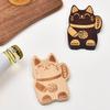 Wooden Fortune Cat Bottle Opener Lucky Magnetic Cap Remover Decoration Kitty Fridge Magnet  Gift
