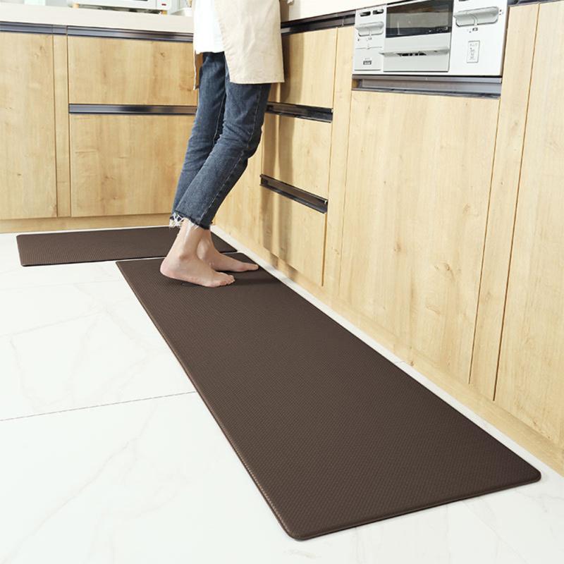 Oil-proof Floor  Mat Long Strip Pu Leather Household Waterproof Non-slip Pad