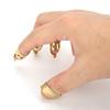 Finger Picks Metal 3Pcs Index Finger 1Pc Thumb Guitar Parts Musical Instrument Accessories(Gold )