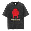 British Rock Band Radiohead Classic Poster Graphic Print T-shirt Men Women Streetwear Hip Hop Vintage Washed Cotton Loose Oversized Top Summer New Tee