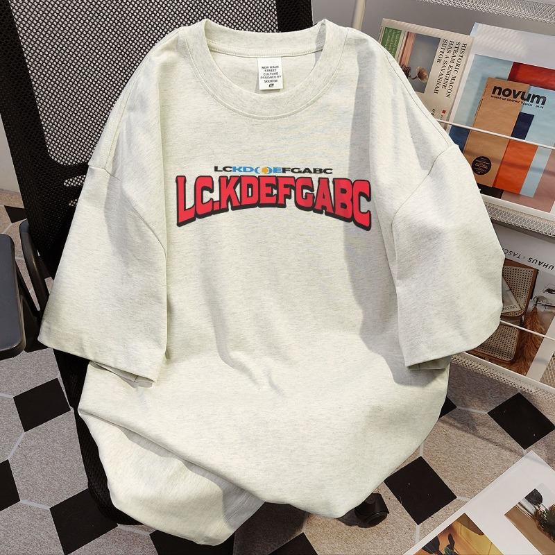 Damski Letni Nowy Styl Uniwersalny Luźny Casualowy Nadruk Jesienny Odkryte Ramię Krótki Rękaw Top