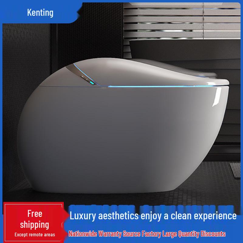 Intelligent Heated Toilet Seat with Automatic Flushing and Night Light - Fits U & V-Shaped Toilets