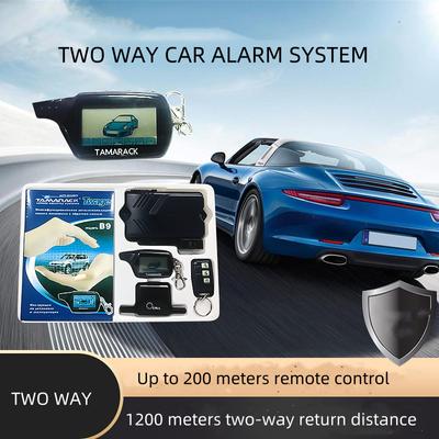 Russian Two Way Car Alarm with Remote Key AutoStart Kit for Car Burglar Alarm Security System