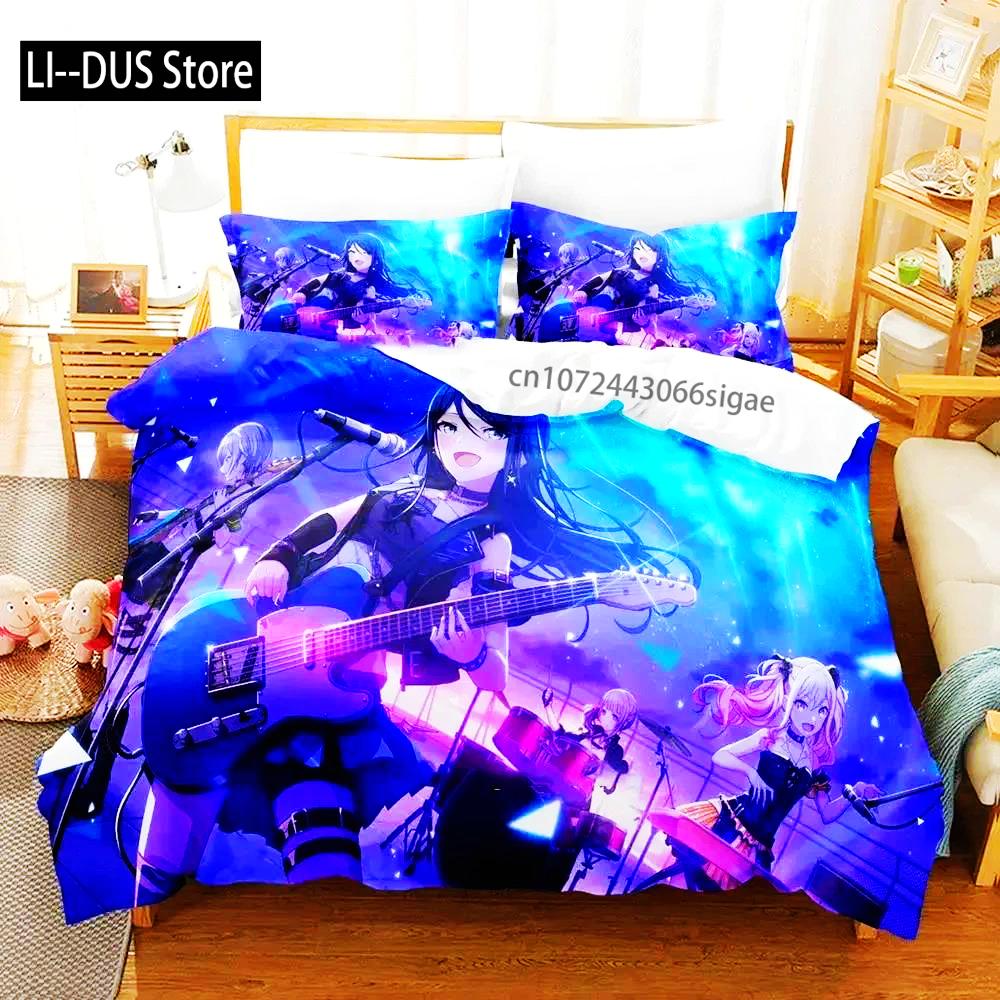 Anime Hoshino Ichika Project SEKAI Bedding Set Duvet Cover Bed Set Quilt Cover Pillowcase Comforter King Queen Size Boys Adult
