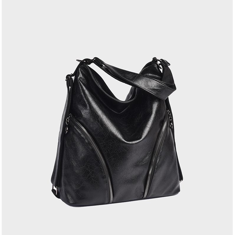 Women's Versatile Luxury Backpack: Large Capacity Textured Shoulder & Crossbody Tote Bag