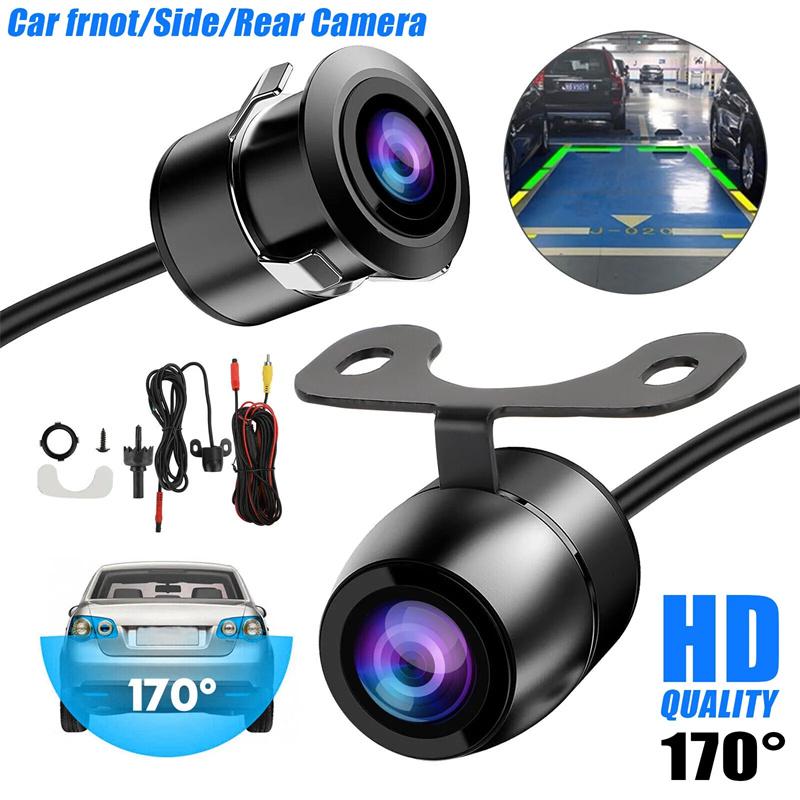 Araba Geri Vites Kamerası HD Gece Görüşlü Geniş Açı Arka Görüş Park Kamerası Su Geçirmez CCD LED Otomatik Yedekleme Monitörü Renkli Görüntü