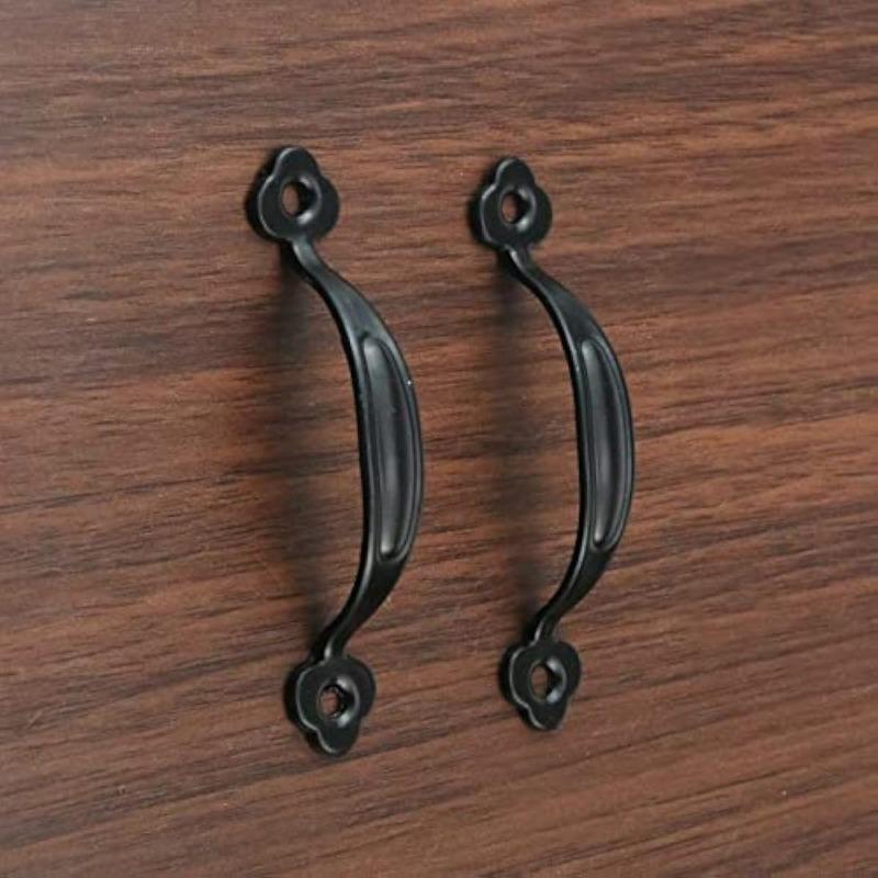 2.6-Inch (6.6cm) Cabinet Hardware Handle Pull, Zinc Alloy Sliding Door Handles for Gates Cabinet Drawer Door, Black, Pack of 10