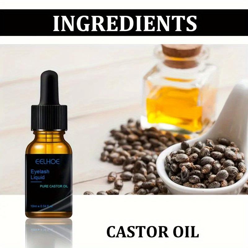 Nourishing 10Ml Castor Oil Mascara | Containing Castor Oil, Easy To Apply, Natural Thickening, Slimming, Curling and Moisturizing Mascara Care Liquid