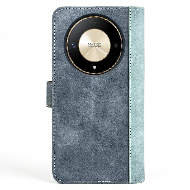 Priekš Honor X50 5G/X9b 5G/Magic6 Lite 5G Vāciņš Krāsu salikuma folio ādas mobilā tālruņa vāciņš