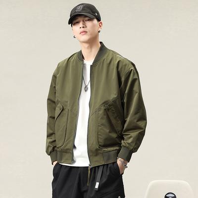 Jaqueta de beisebol americana masculina da marca da moda Ruffian Handsome Japanese Tooling Trend Jaqueta piloto versátil