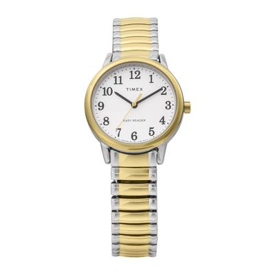Easy Reader TW2V94800, 30mm, White Dial, Stainless Steel, Mineral Glass, Quartz Movement, American Brand, Gold