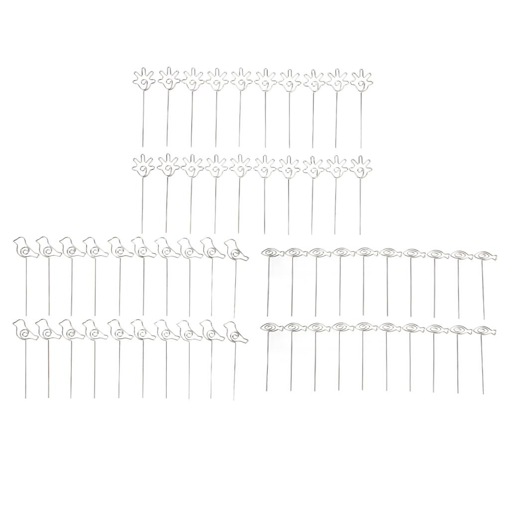 20Pcs Place Card Holder Unique Design  Premium Metal Anti Oxidation Wide Application Name Car