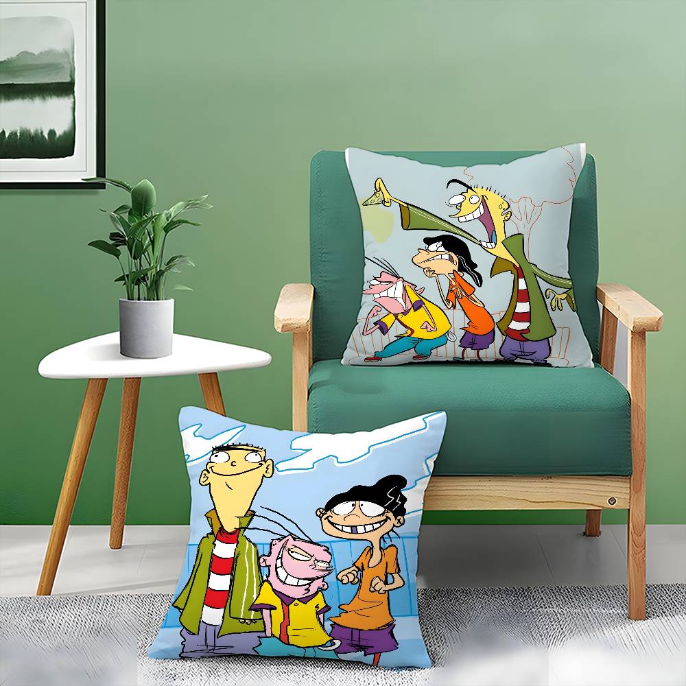 Anime E-Ed Edd N Eddy-MT Cartoon Pillow Case Printed Brushed Fleece Pillow Baby Skin-Touch Eco-Friendly Dye-Sublimat