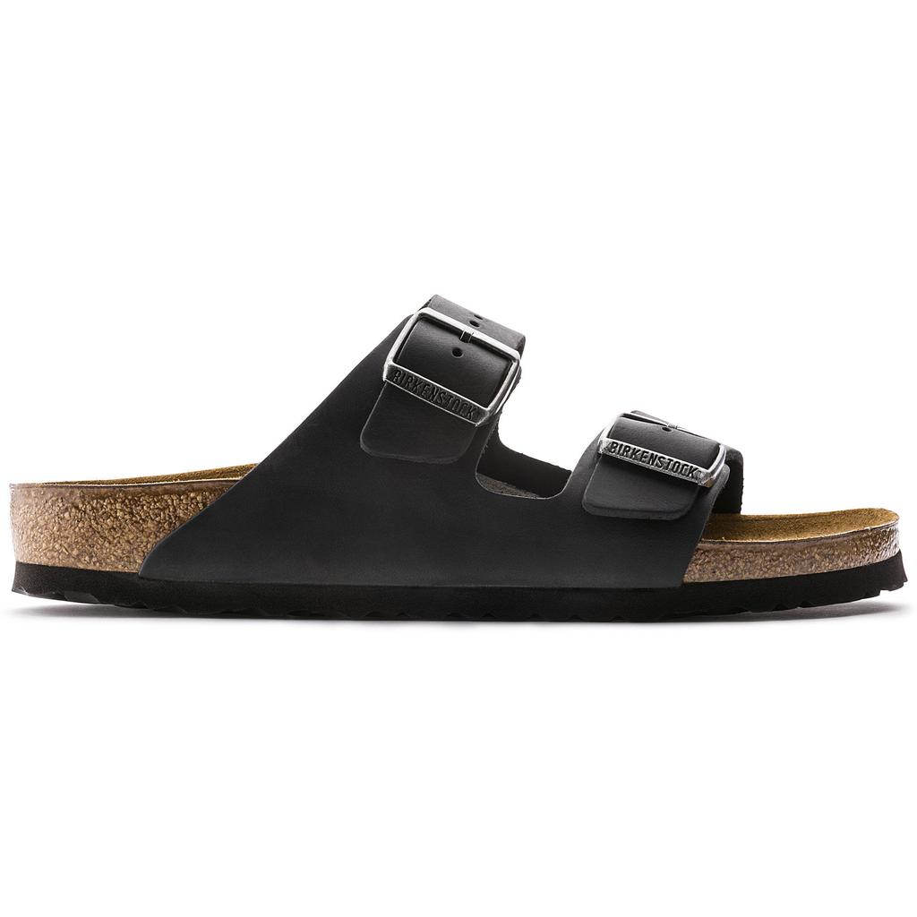 Women's/Men's Birkenstock Arizona Oiled Leather Narrow Black Sandals for a Narrow Foot Oiled Leather (0552113)