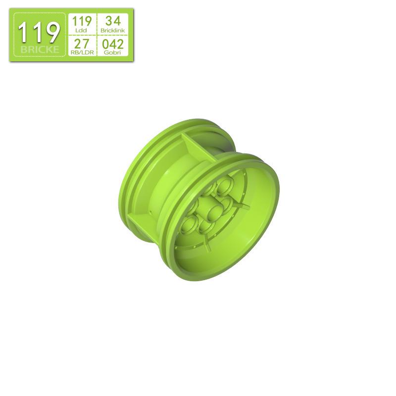BRICKE Wheel Hub Compatible with LEGO 56908, 51488, 41896 Building Blocks 43.2x26mm Single Piece