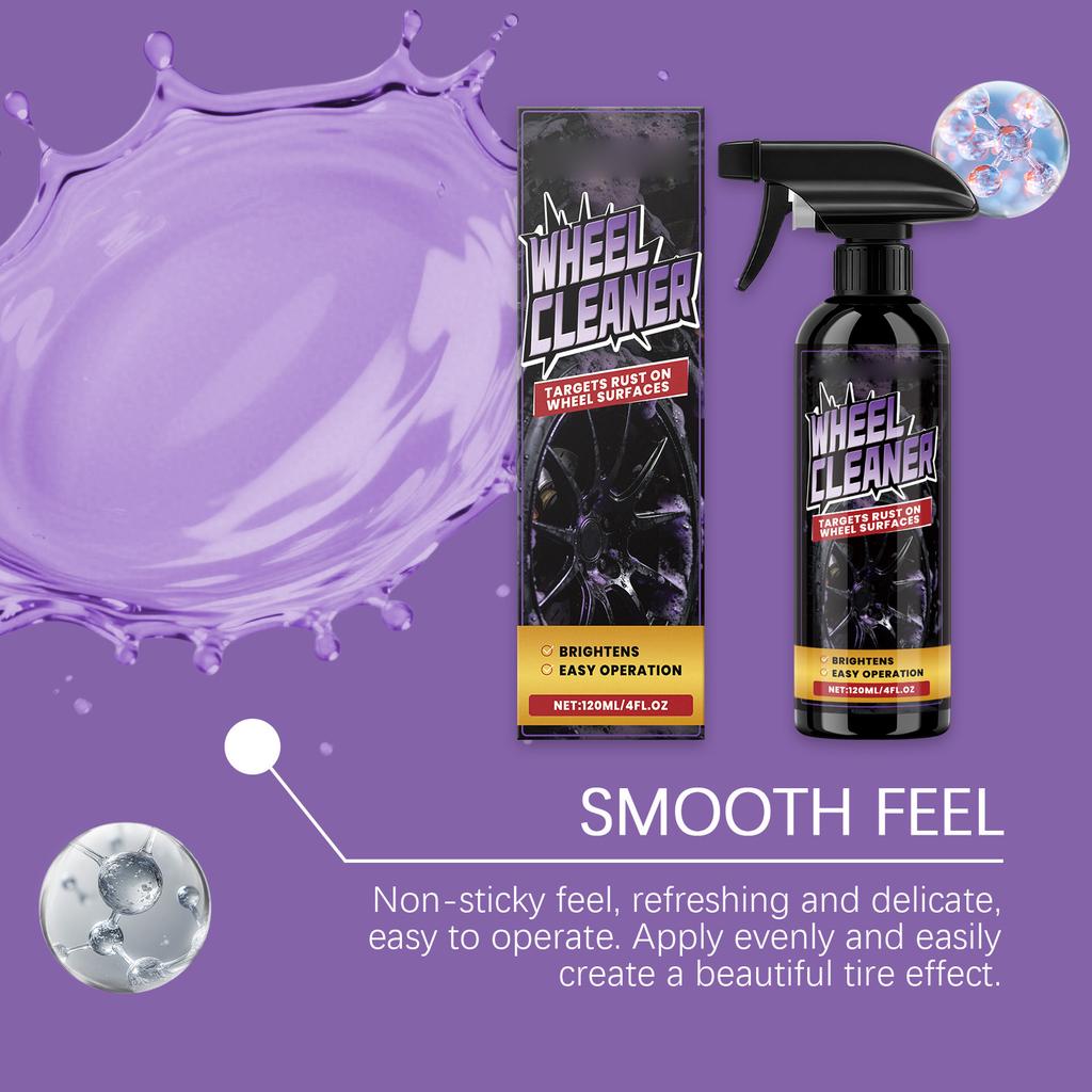 Car wheel cleaning spray, tire cleaning and maintenance spray, 120ml