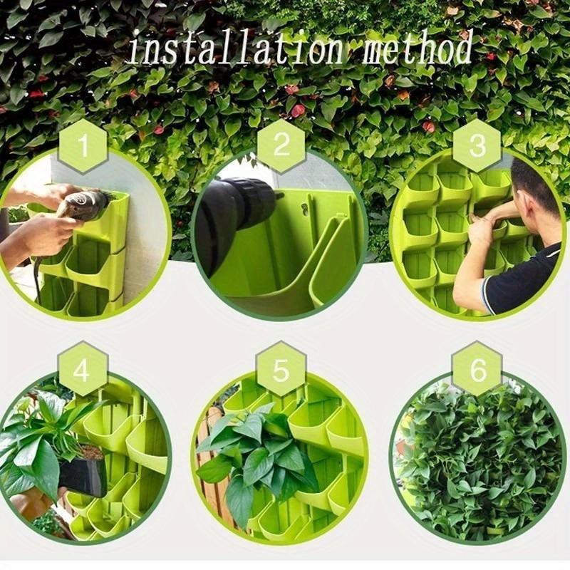 Wall Hanging Flower Pot Stackable Garden Flower Pots Wall Vertical Succulents Plant Pot Bonsai Green Home Decor