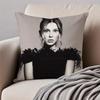 Talented Beautiful Actress MMillie Bobby Brown Cushion Cover Pillowcase Antidustmite Invisible Zipper Short Plush Sofa Cushion