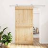 VidaXL Sliding Door and Hardware Kit 100x210 Cm Solid Pine, Interior Door, Interior Barn Door 3203109