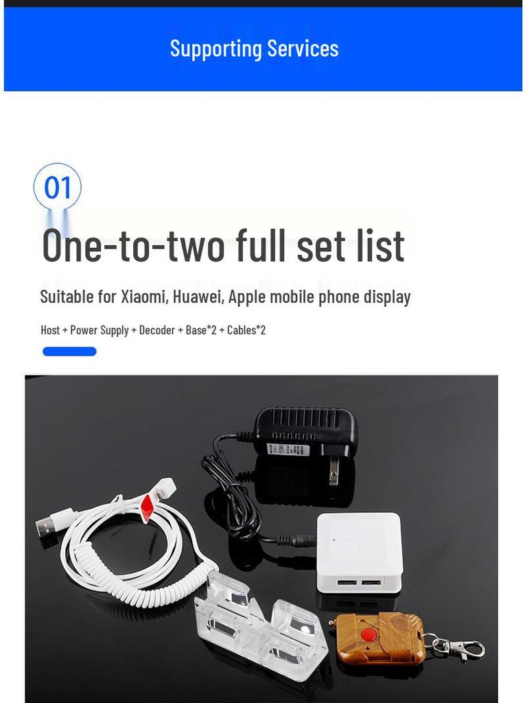 Independent Multi-Way Mobile Phone Anti-Theft Charging Display Stand