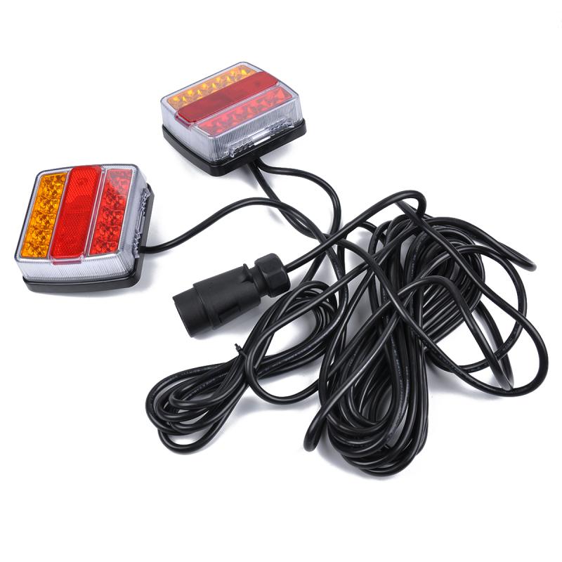 

26LED Комплект фонарей прицепа 12V Водонепроницаемый светодиодный индикатор прицепа / задний фонарь с 7-контактным разъемом 12V