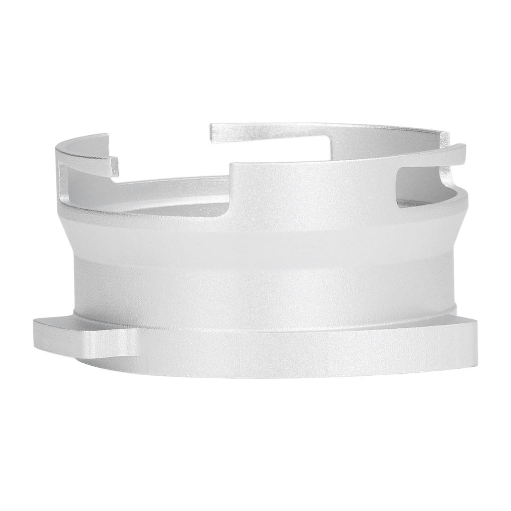 54mm Coffee Portafilter Dosing Funnel Aluminum Alloy Rotatable Dosing Funnel for Coffee Machine Silver
