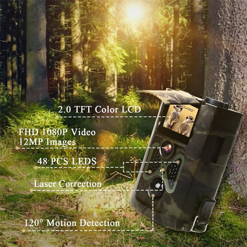 2.0 Inch Jacht Trail Camera 1080p Outdoor Hd Regen- en mistbestendig Tracking Jachtcamera 24mp Ir Nachtzichtsensorcamera