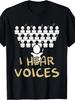 Funny Chorus Teacher Tshirt I Hear Sound Pattern Printed Chorus Members and Musical Note Humorous Music Enthusiasts Gift