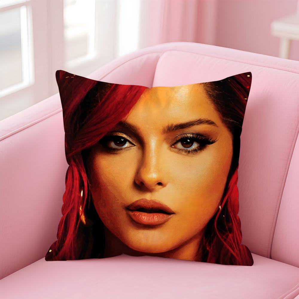 Pop American Singer BBebe Rexha Cushion Cover Pillowcase Short Plush Invisible zipper Room Sofa Cushion Cover