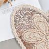 Champagne Apricot Heart Mesh Sequined Lace Lace Cloth Sticker Clothing Sweater Top Decorative Cloth Sticker Accessories