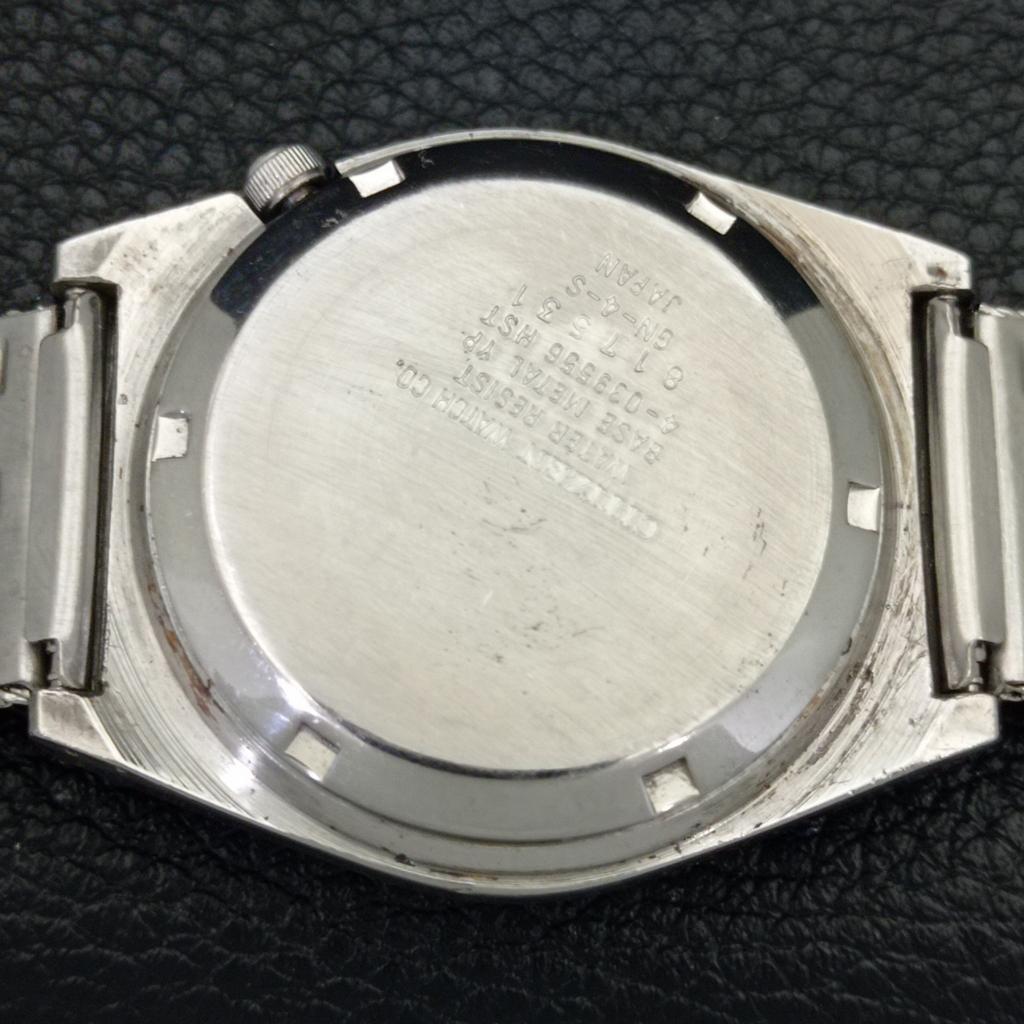 JAPAN MENS VINTAGE CITIZEN AUTOMATIC 8200 GREY COLOR DIAL WATCH A500289-2 R151b-a500289