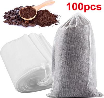 100 Stück Kaltbrüh-Kaffeefilterbeutel, Vliesstoff, Einweg-Filterbeutel für Kannen, Wasserflaschen, Teefilter/Parfümbeutel/Gewürze