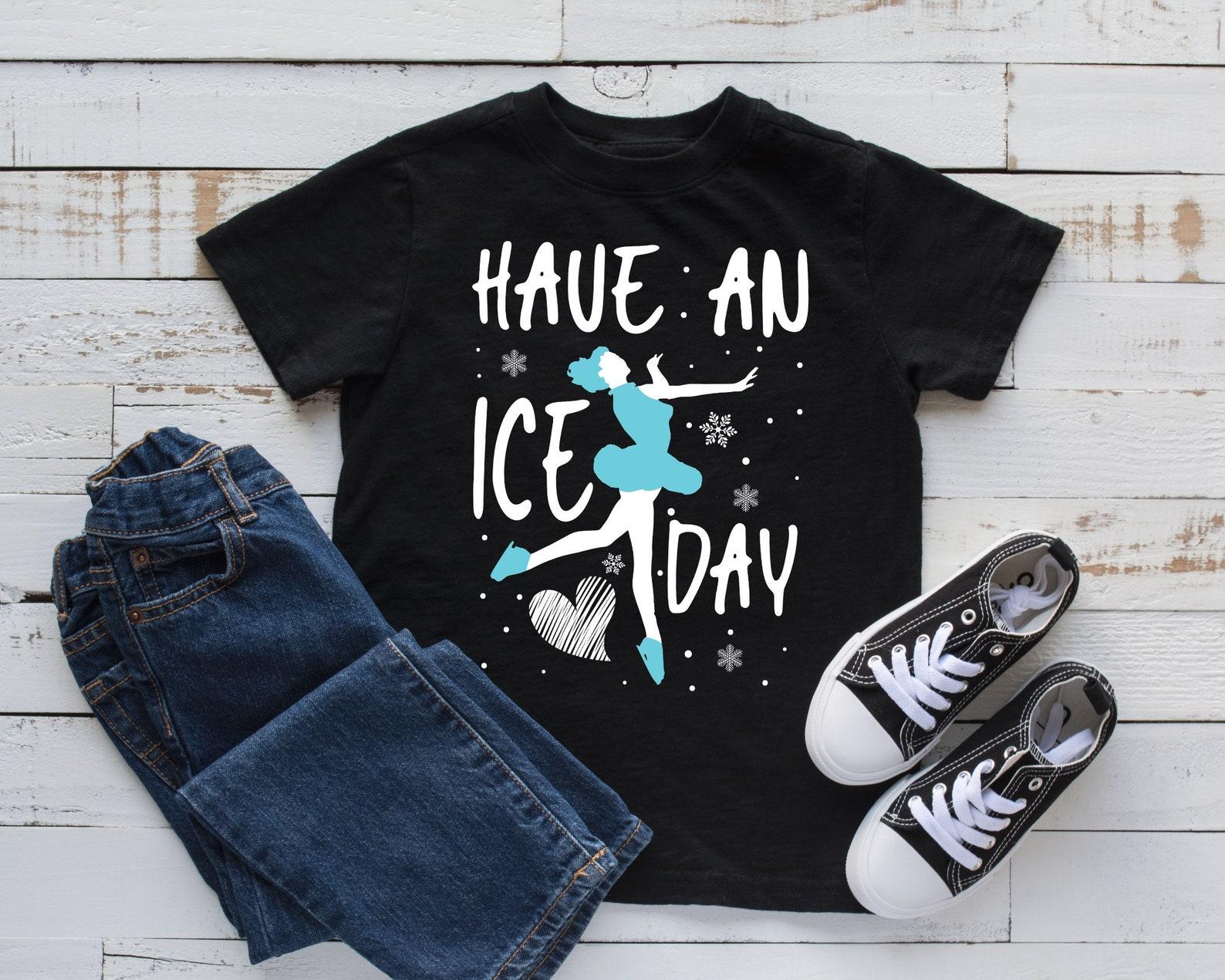 Cute Ice Skater T-Shirt, Ice Day Ice Skating Girl, Kids T-shirt Tank Top, T-shirt, T-shirt,T-shirt, Kids Tee Apparel Gift XL