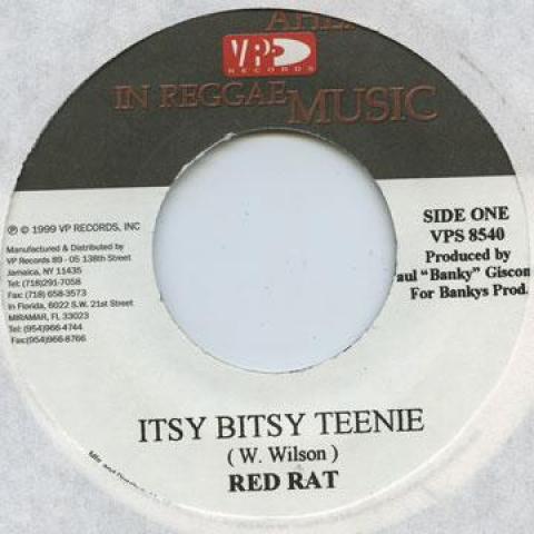 

7-дюймовая пластинка RED RAT / GENERAL B - Itsy Bitsy Teenie / Ха! VPS8540 VP 1999 США Регги, Ска и Даб
