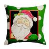 New Green Christmas Santa Claus Pillow Cover Bedroom Sofa Car Waist Rest Christmas Letters Cuddle Pillow