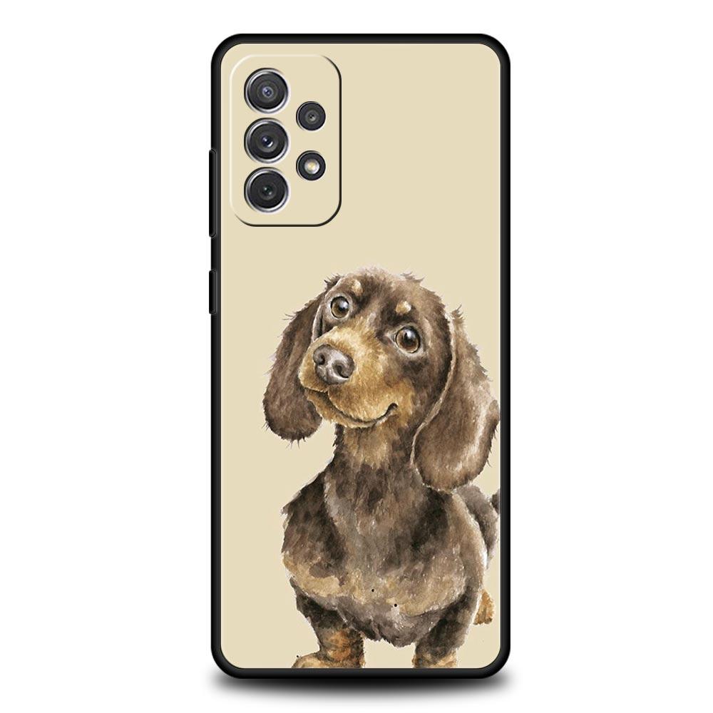 Dachshund Sausage Dog Phone Case for Samsung A17 A13 A15 A25 A35 A51 A55 A71 A21S A11 A31 A41 A23 A53 A73 5G A03S A05s Cover
