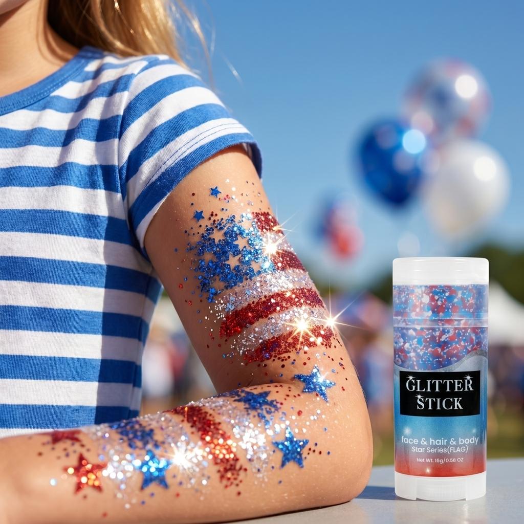 Glitter Stick – Multi-Use Makeup for Face, Lips, and Eyes, for Stage and Party Looks